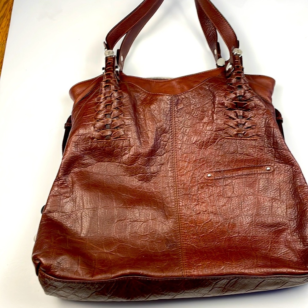 BMAKOWSKY genuine leather brown large handbag